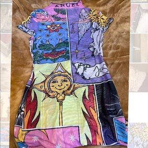 Tarot Card Dress Polyester Gypsy Halloween Witch Boho Psychic Fortune Teller